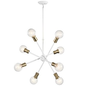 KK43118WH Armstrong Mid Sized Chandelier Chandelier - White