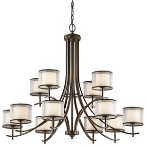 KK43151MIZ Tallie Large Foyer Chandelier Chandelier - Mission Bronze