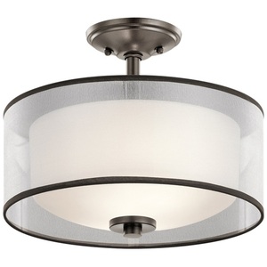 KK43154MIZ Tallie Semi Flush Mount Ceiling Light - Mission Bronze