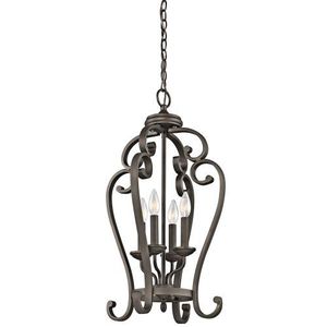 KK43165OZ Monroe Entrance / Foyer Pendant Light - Olde Bronze