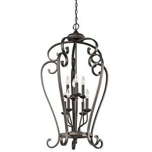 KK43166OZ Monroe Entrance / Foyer Pendant Light - Olde Bronze