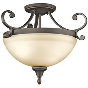 KK43169OZ Monroe Semi Flush Mount Ceiling Light - Olde Bronze