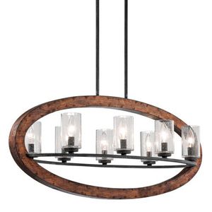 KK43191AUB Grand Bank Linear Pendant Pendant Light - Auburn Stained