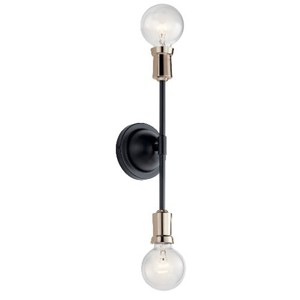 KK43195BK Armstrong Multi Bulb Wall Sconce - Black