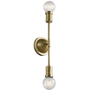 KK43195NBR Armstrong Multi Bulb Wall Sconce - Natural Brass