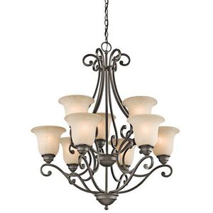 KK43226OZ Camerena Mid Sized Chandelier Chandelier - Olde Bronze