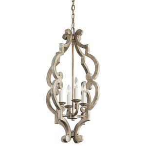 KK43255DAW Hayman Bay Entrance / Foyer Pendant Light - Distressed Antique White