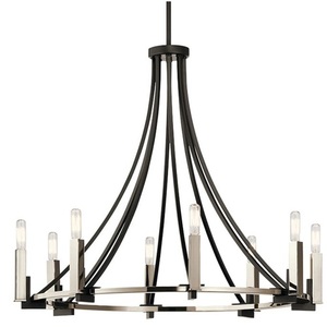 KK43291BK Bensimone Mid Sized Chandelier Chandelier - Black