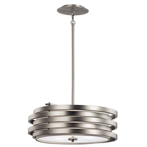 KK43301NI Roswell Drum Pendant Pendant Light - Brushed Nickel