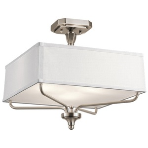 KK43309CLP Arlo Semi Flush Mount Ceiling Light - Classic Pewter