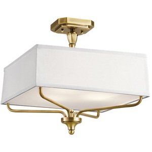 KK43309NBR Arlo Semi Flush Mount Ceiling Light - Natural Brass