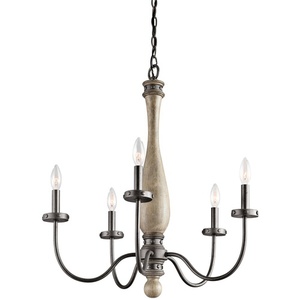 KK43322DAG Evan Mini Chandelier - Distressed Antique Gray