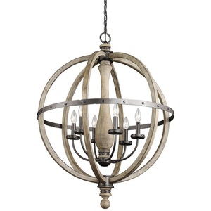 KK43327DAG Evan Entrance / Foyer Pendant Light - Distressed Antique Gray