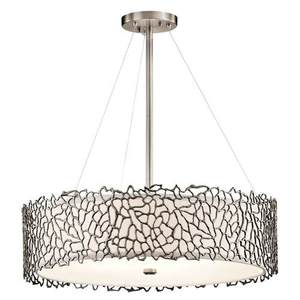 KK43347CLP Silver Coral Multi Light Pendant Light - Classic Pewter