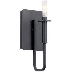 KK43363BK Alden 1 Bulb Wall Sconce - Black