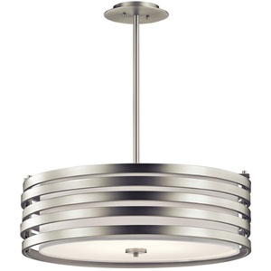 KK43390NI Roswell Drum Pendant Pendant Light - Brushed Nickel