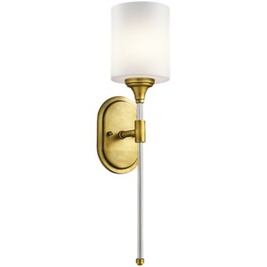 KK43427NBR Theo 1 Bulb Wall Sconce - Natural Brass