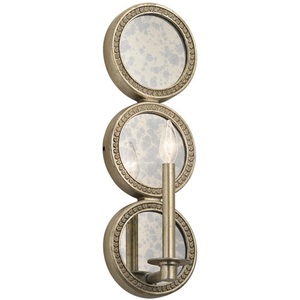 KK43476SGD Rosalie 1 Bulb Wall Sconce - Sterling Gold