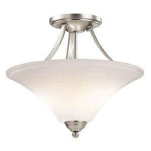 KK43512NI Keiran Semi Flush Mount Ceiling Light - Brushed Nickel