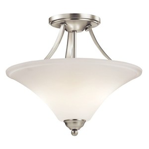 KK43512NIL18 Keiran Semi Flush Mount Ceiling Light - Brushed Nickel