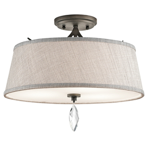 KK43567OZ Casilda Semi Flush Mount Ceiling Light - Olde Bronze