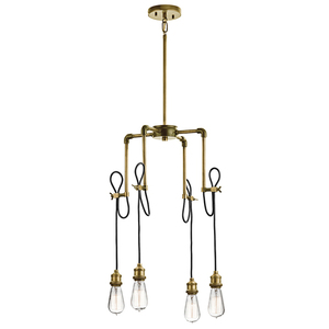 KK43587NBR Rumer Mini Chandelier - Natural Brass