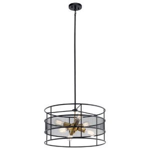 KK43594BK Piston Entrance / Foyer Pendant Light - Black