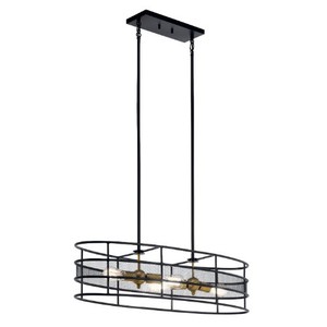 KK43595BK Piston Linear Pendant Pendant Light - Black