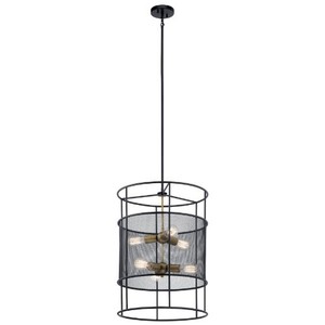 KK43596BK Piston Entrance / Foyer Pendant Light - Black