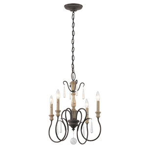 KK43615WZC Kimberwick Mini Chandelier - Weathered Zinc