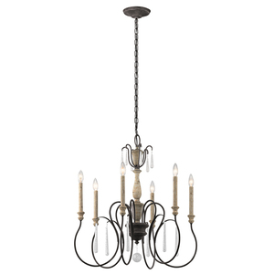 KK43617WZC Kimberwick Mid Sized Chandelier Chandelier - Weathered Zinc