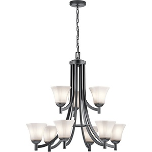 KK43632BK Serena Mid Sized Chandelier Chandelier - Black