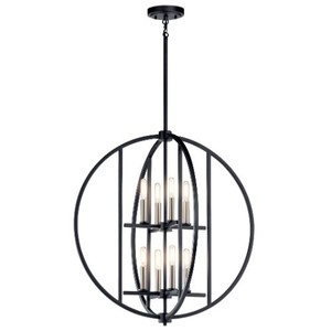 KK43643BK Samural Entrance / Foyer Pendant Light - Black