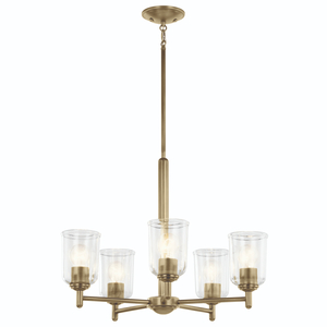 KK43671NBRCLR Shailene Mini Chandelier - Natural Brass