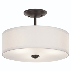 KK43675BK Shailene Semi Flush Mount Ceiling Light - Black