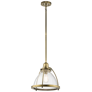 KK43737NBR Silberne Down Light Pendant Light - Natural Brass