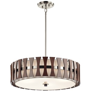 KK43753AUB Cirus Drum Pendant Pendant Light - Auburn Stained Finish