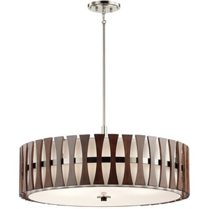 KK43754AUB Cirus Drum Pendant Pendant Light - Auburn Stained Finish