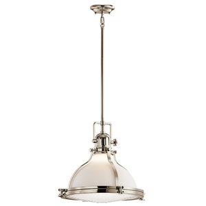 KK43767PN Hatteras Bay Down Light Pendant Light - Polished Nickel