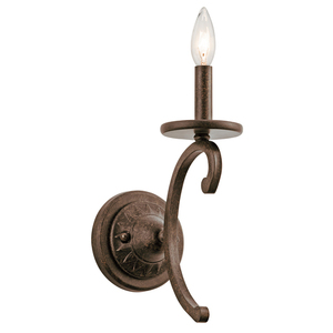 KK43773AGZ Caldella 1 Bulb Wall Sconce - Aged Bronze