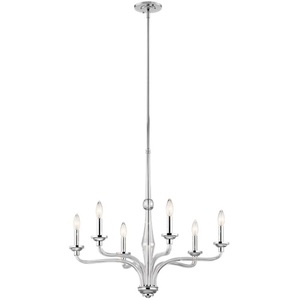 KK43808CH Loula Mid Sized Chandelier Chandelier - Chrome