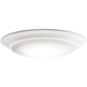 KK43846WHLED30 Utilitarian Flush Mount Ceiling Light - White