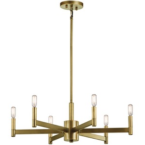 KK43859NBR Erzo Mid Sized Chandelier Chandelier - Natural Brass