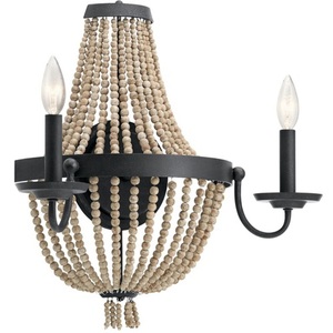 KK43894DBK Brisbane Multi Bulb Wall Sconce - Distressed Black