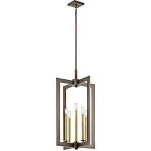 KK43902OZ Cullen Entrance / Foyer Pendant Light - Olde Bronze