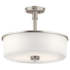 KK43925NIL18 Joelson Semi Flush Mount Ceiling Light - Brushed Nickel