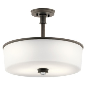 KK43925OZ Joelson Semi Flush Mount Ceiling Light - Olde Bronze