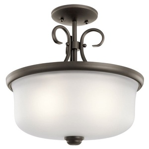 KK43942OZL16 Bixler Semi Flush Mount Ceiling Light - Olde Bronze