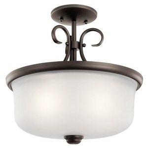 KK43942OZL18 Bixler Semi Flush Mount Ceiling Light - Olde Bronze