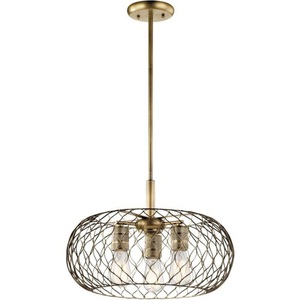 KK43958NBR Devin Entrance / Foyer Pendant Light - Natural Brass